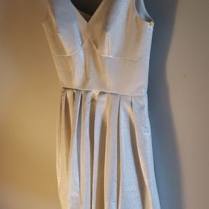 CeCe by Cynthia Steffe light gold metallic dress